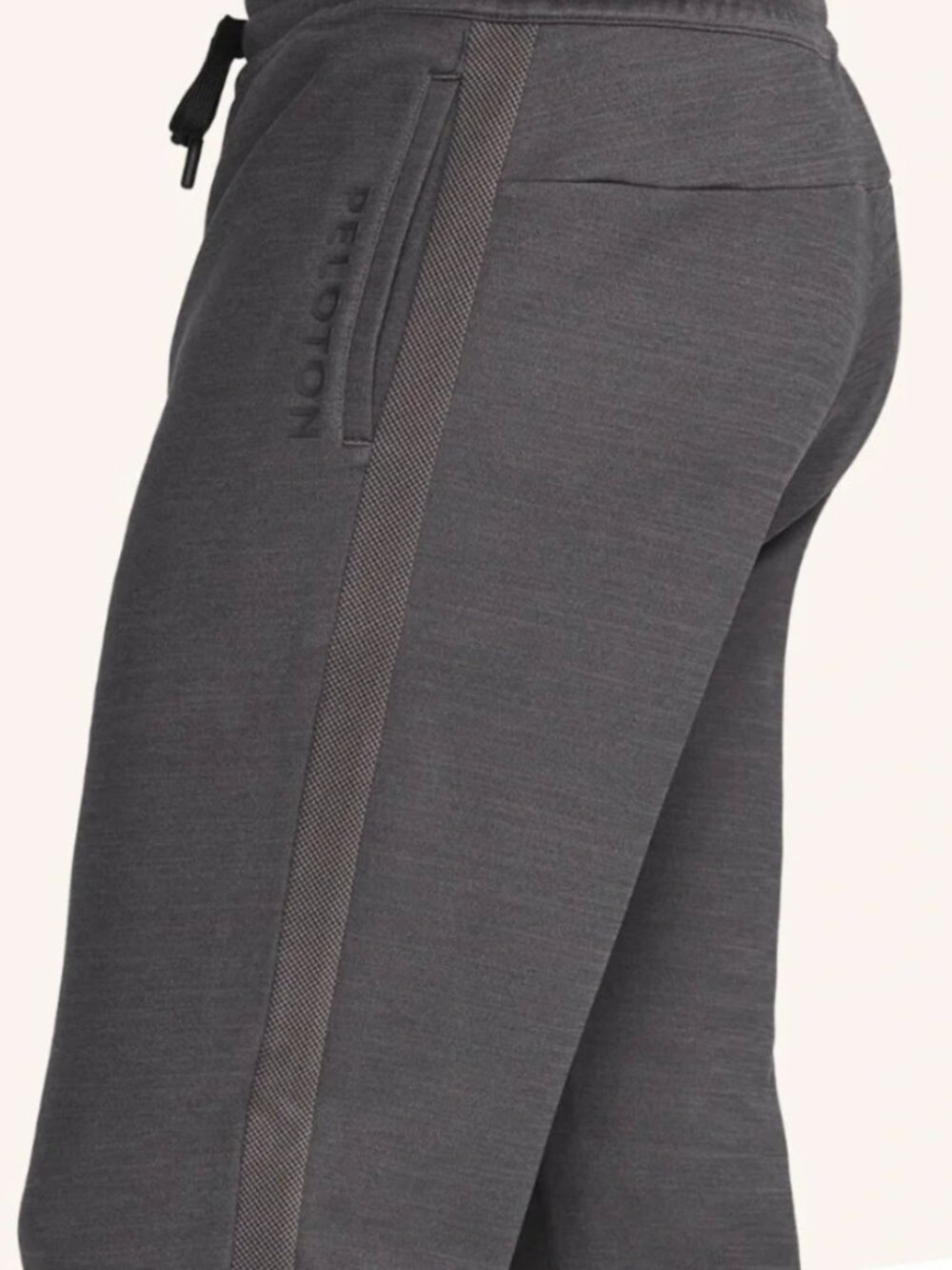 Peloton Mens Side Tape Slim Fit Track Pant Gray